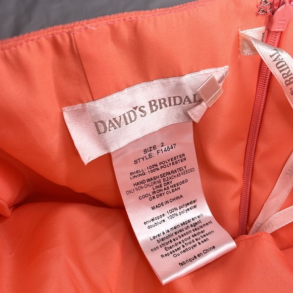 Strapless pink/coral size 2 dress - Picture 2 of 6